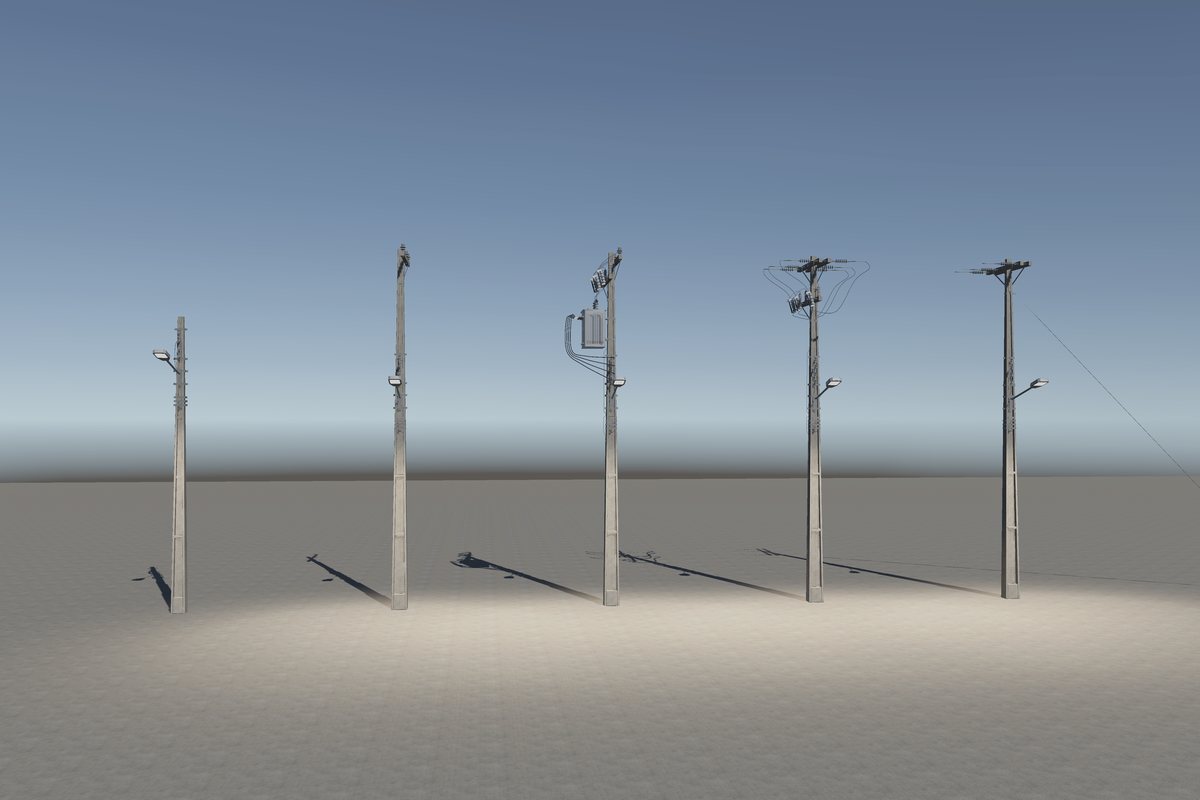 Pre-assembled poles